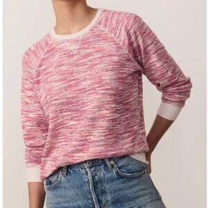 Marine Layer Women's Rosa Space Dye Juno Reversible Raglan Sweatshirt Size L
